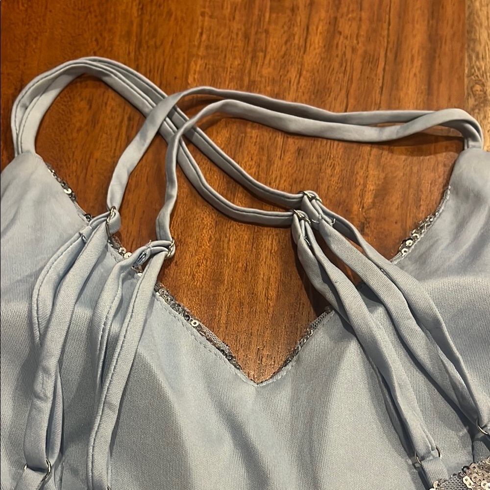 Windsor Light Blue Sequin Dress - Picture 5 of 12